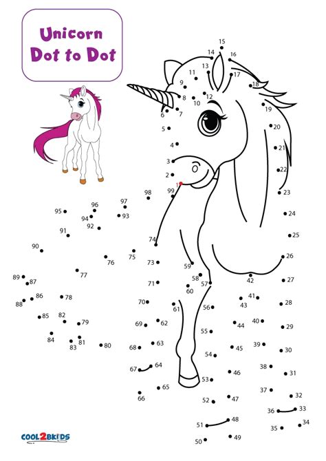 Unicorn Dot to Dot