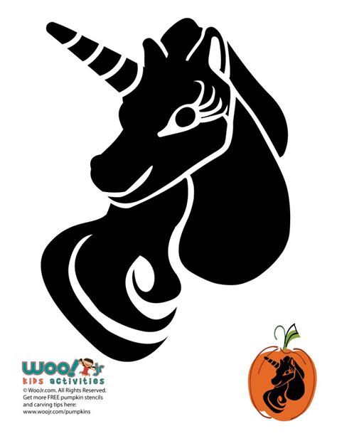 Unicorn Pumpkin Design Template