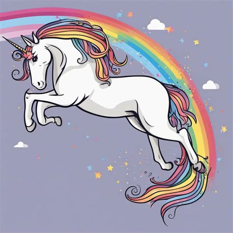 A unicorn rainbow coloring page with a child's colorful artwork