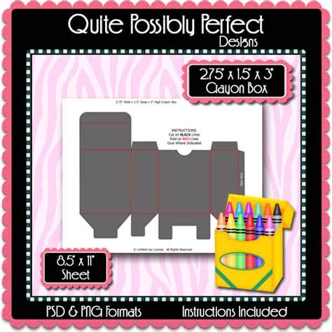 Unicorn-Themed Crayon Box Template