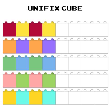 Unifix cubes printables for kids