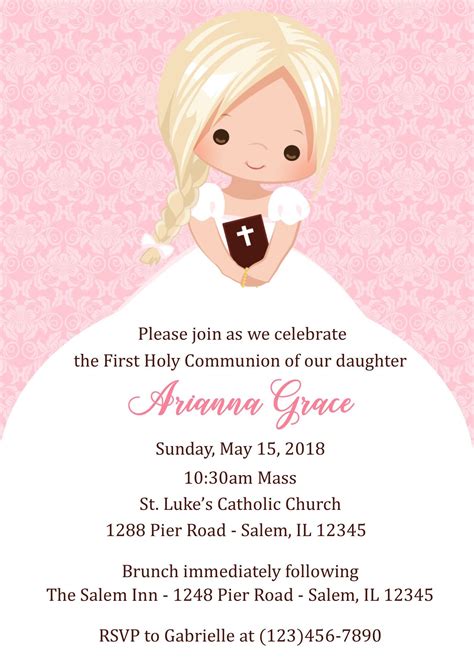 Unique First Communion Invitation Templates