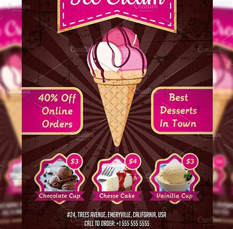 Unique Ice Cream Flyer Designs