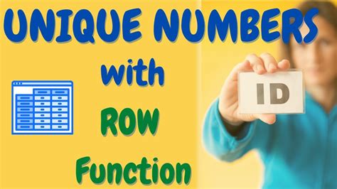 Using the ROW function to create a unique identifier