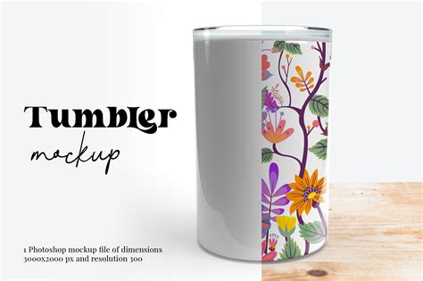 Unique Template Tumbler Mockup Design