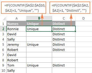 Unique Values Between Two Columns