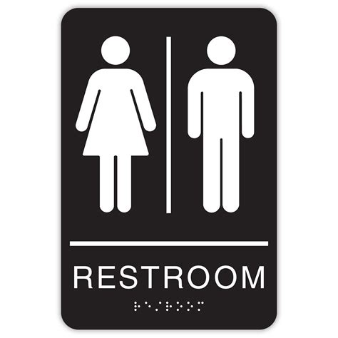 Unisex restroom sign