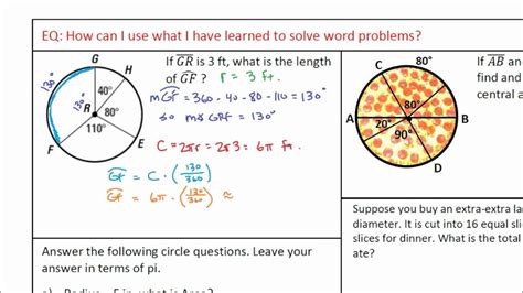 Unit Circle Word Problems