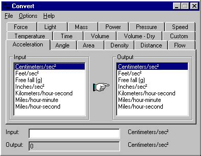 Unit conversion software