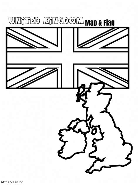 United Kingdom Flag Coloring Page