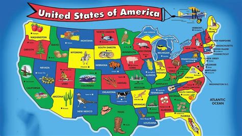 United States Map with Capitals for Kids