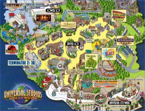 Universal Studios Hollywood Map