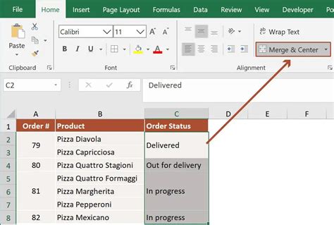 Unmerge Cells in Excel