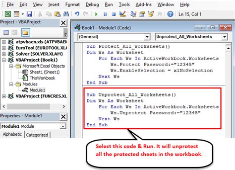 Excel Unprotect Sheet