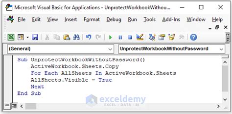 Unprotect Workbook Macro