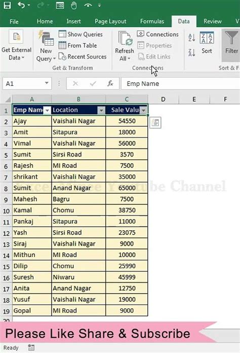 Unsort Excel Tips Tricks