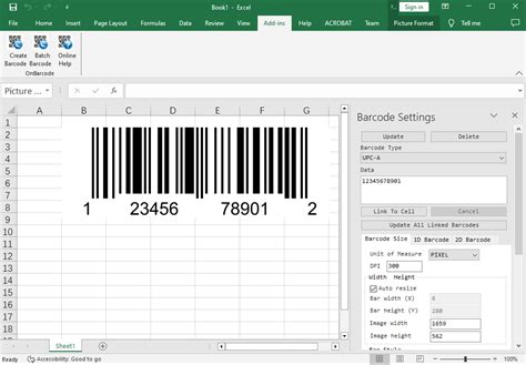 UPC-A font for Excel