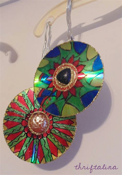 Upcycled CD Ornaments