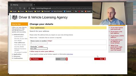 Updating address on driver's license