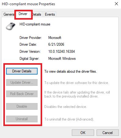 Update mouse drivers