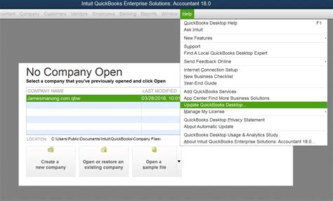 Update QuickBooks Software