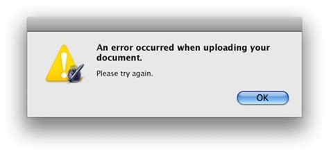 Upload Error Messages