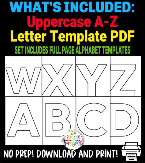 Uppercase Alphabet Templates for Homeschooling