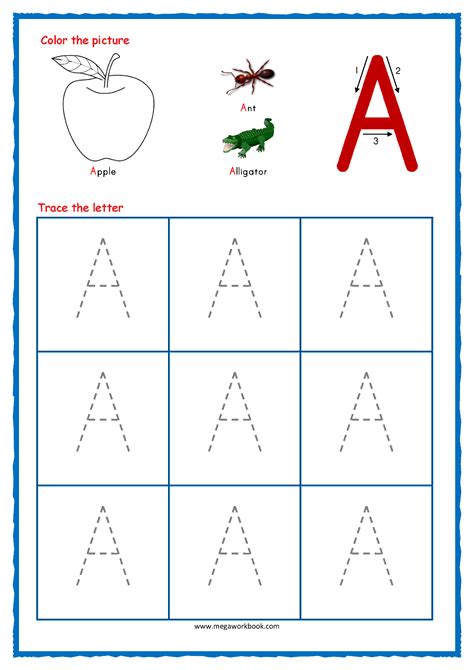 Uppercase Letter A Tracing Printable