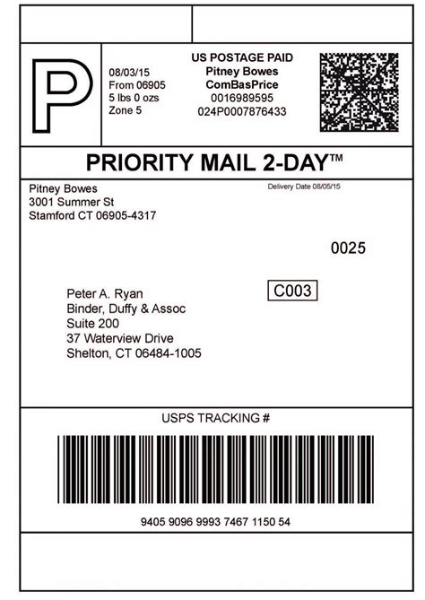 UPS Return Shipping Label Template