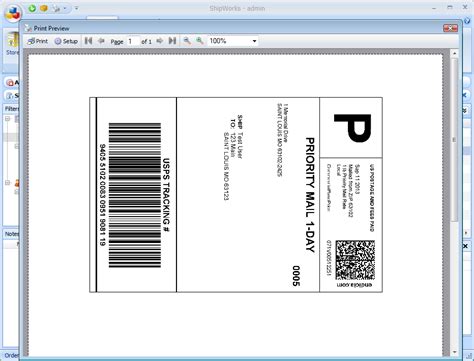 UPS Shipping Label Template Print Example