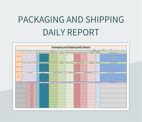 UPS Shipping Report Template