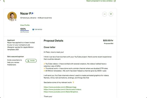 Upwork Cover Letter Example 4