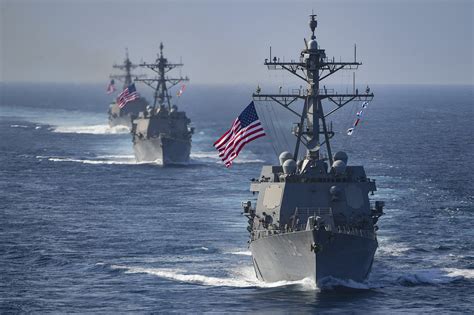 US 7th Fleet Ships at Sea