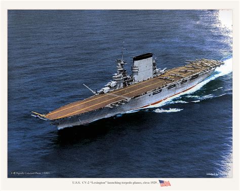 USS Lexington, one of the first operational aircraft carriers in the US Navy