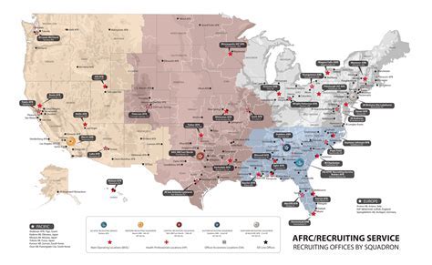 Map of US army bases by economic impact