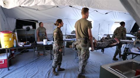 A US Army Field Medic hospital, where soldiers can receive advanced medical care