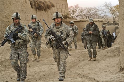 US Army infantry soldiers conducting training exercises