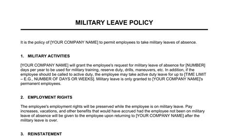 US Army Leave Policy Regulations