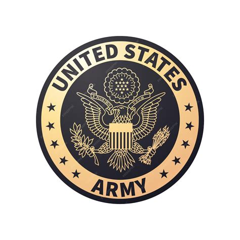 US Army Seal with Gold Color