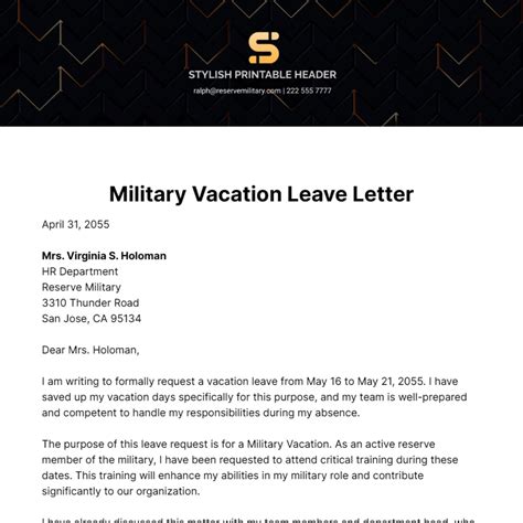 US Army Sergeant Leave and Vacation Time