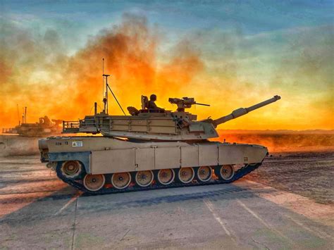 A US Army tank in action