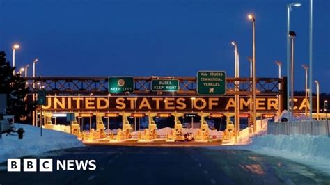 A photo of US-Canada border security