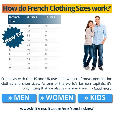 US France Sizing Charts