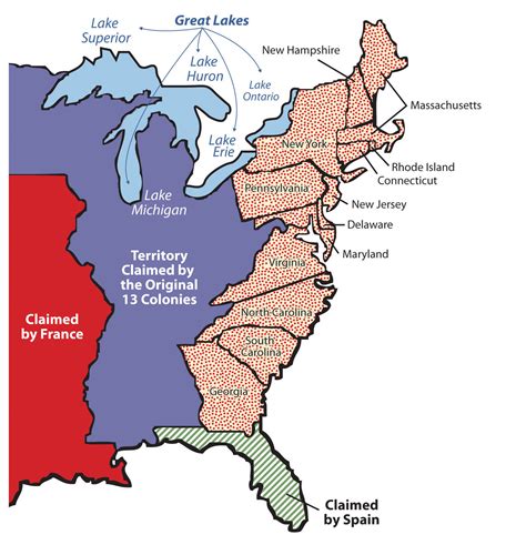 US History Map 13 Colonies