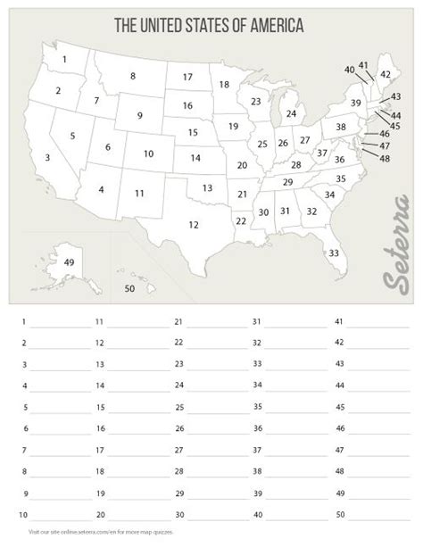 US Map Quiz Printable Motivation