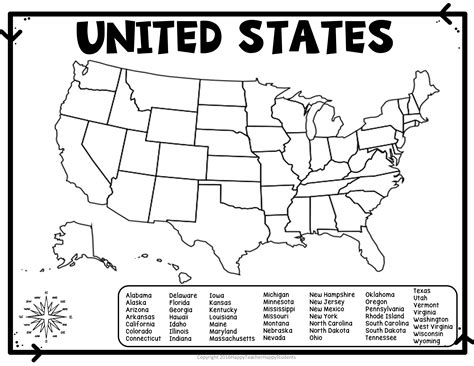 US Map Quiz Printable Resources