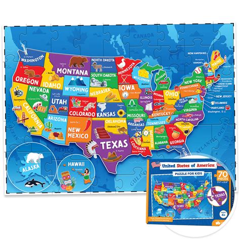 US Map States and Capitals Puzzle