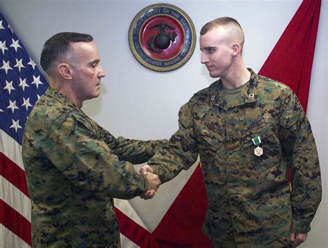 US Marine Captain Awarding Medals