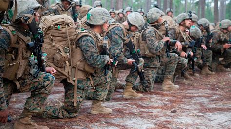 US Marine Corps Infantry in training