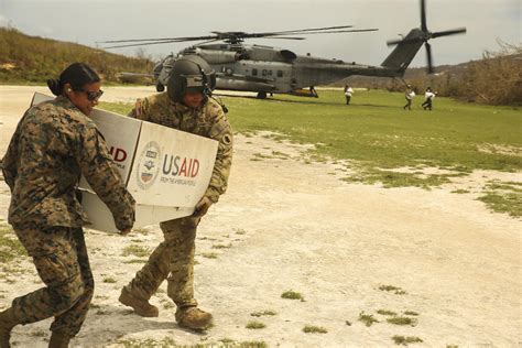 US Marine Corps Landing Field Humanitarian Missions